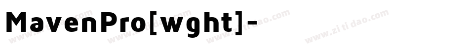 MavenPro[wght]字体转换